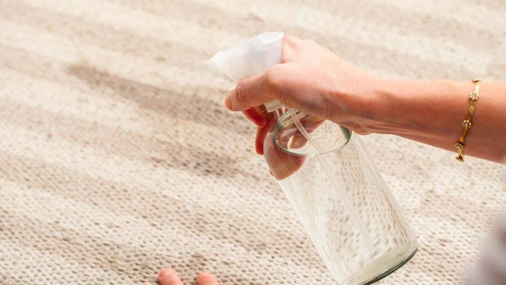 Carpet cleaning solution spray application by The Carpet Surgeon Gold Coast