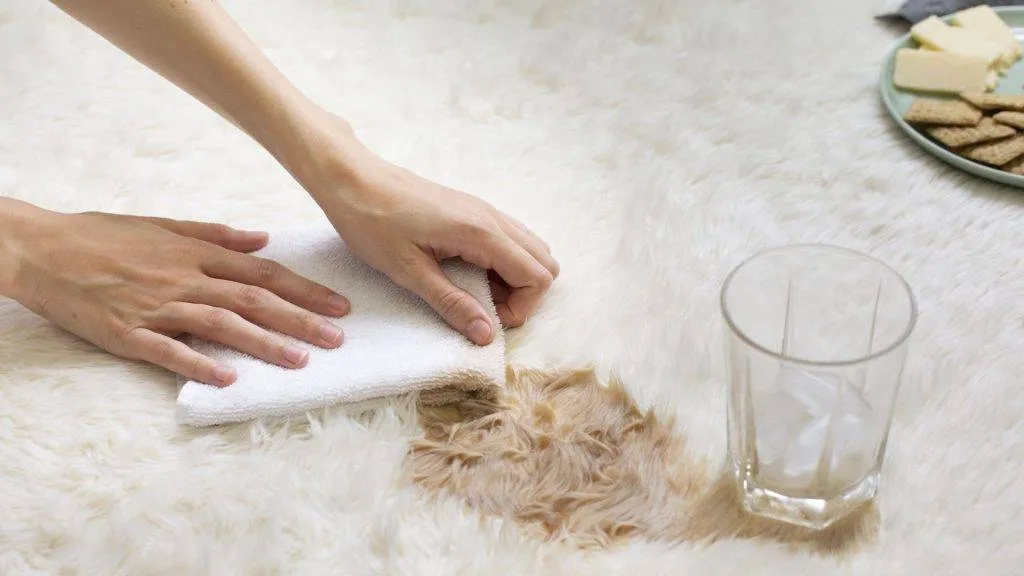 Removing liquid spills from carpet