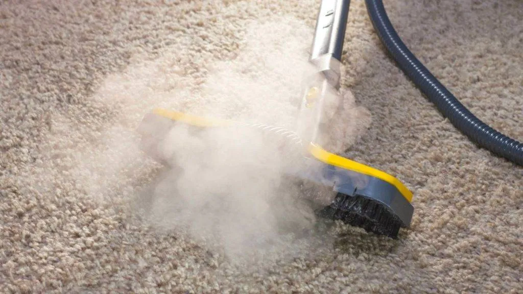 Yellow steam cleaner